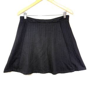 Maison Scotch S Black Purple Textured Skirt A-Line Minimal Houndstooth Y2K Retro